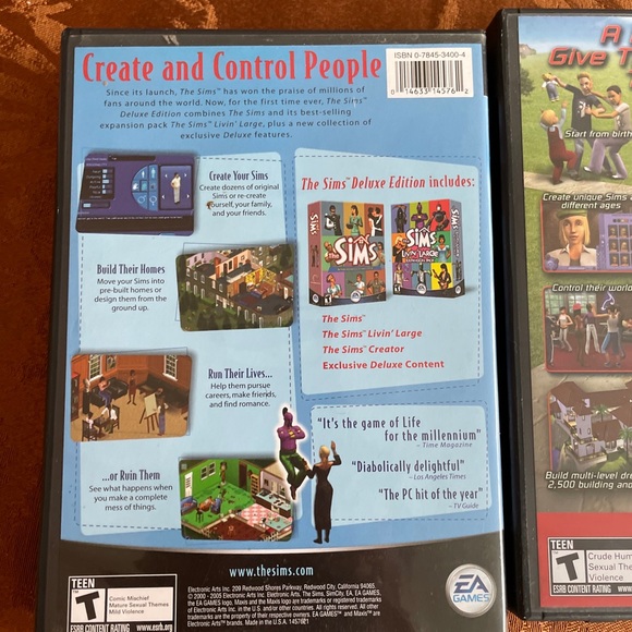 The SIMS 2 Holiday Edition AND  The Sims Deluxe Edition PC/CD ROM game sets - Picture 7 of 9